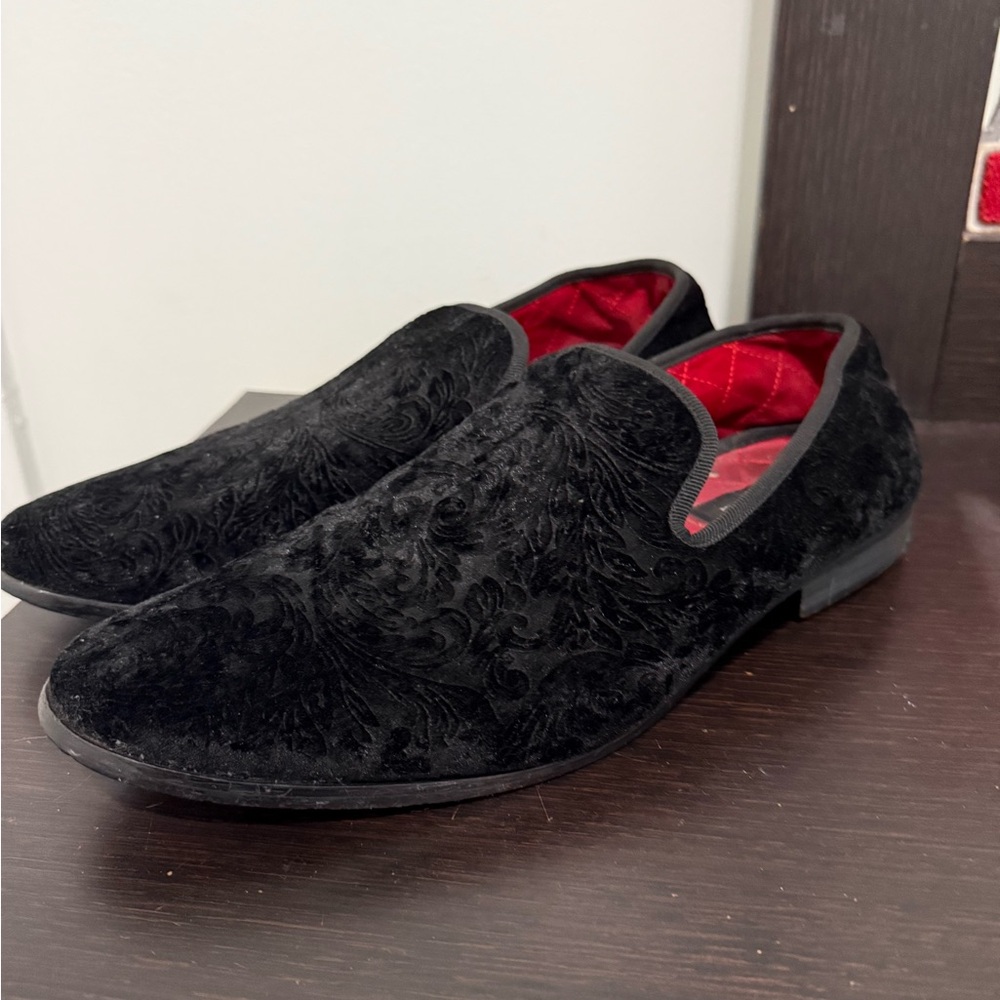 Elegant Black Velvet Men's Loafers